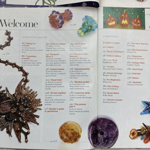 Bead &β Button Magazine 2004 Lot of 2 Back Issues Jewelry Crafting Beading Y2K - Picture 8 of 13